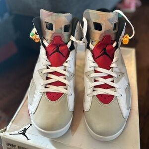 Jordan Red and White Sneakers
